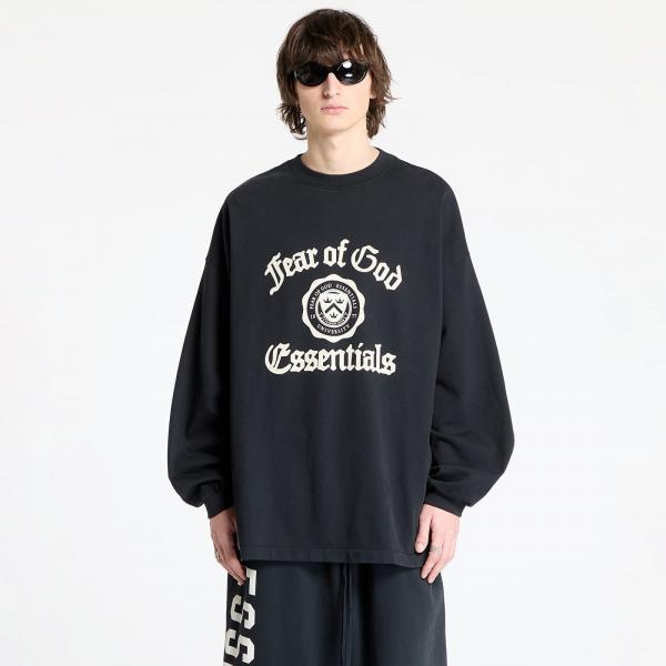 Tričko Fear Of God ESSENTIALS Heavy Longsleeve Tee Black XL