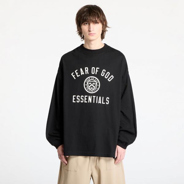 Tričko Fear Of God ESSENTIALS Jersey Long Sleeve Tee Black L