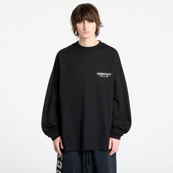 Tričko Fear Of God ESSENTIALS Jersey Long Sleeve T-Shirt Black M