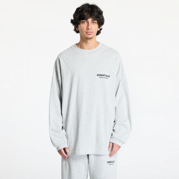 Tričko Fear Of God ESSENTIALS Jersey Long Sleeve T-Shirt Light Heather Gray XL
