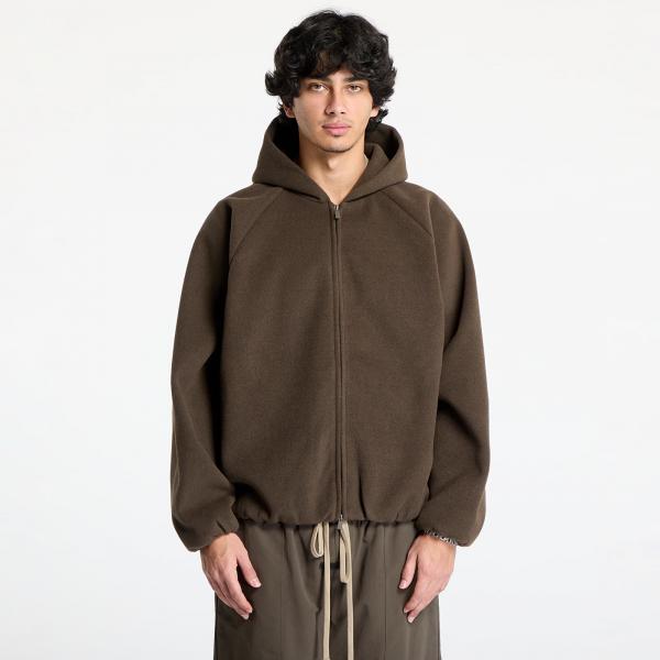 Bunda Fear Of God ESSENTIALS Brushed Hooded Bomber Brown L