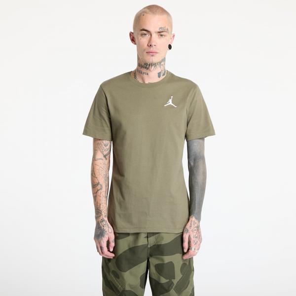 Tričko Jordan Jumpman Men's Short-Sleeve T-Shirt Medium Olive/ White S