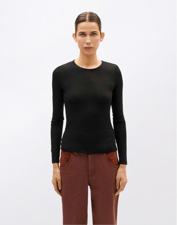Tričko Thinking MU Black Brisa Cachemire Top BLACK