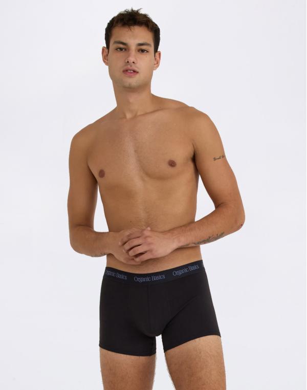 Organic Basics Core Trunks 3-Pack Black / Stone Blue S