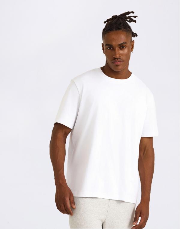 Tričko Organic Basics True Heavy Boxy Fit Tee White