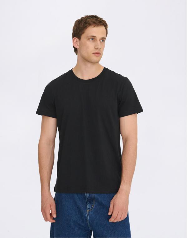 Tričko Organic Basics True Regular Fit Tee Black