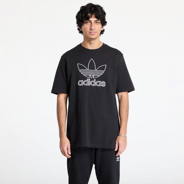 Tričko adidas Adicolor Outline Trefoil Tee Black S