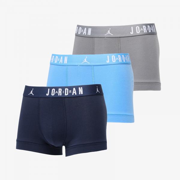 Boxerky Jordan Jhm Mens Flight Cotton Trunk 3-Pack University Blue S