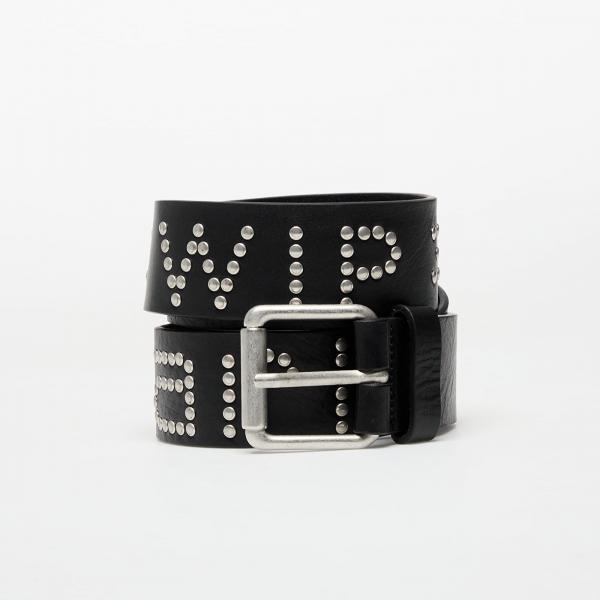 Pásek Carhartt WIP Script Studs Belt Black/ Silver M