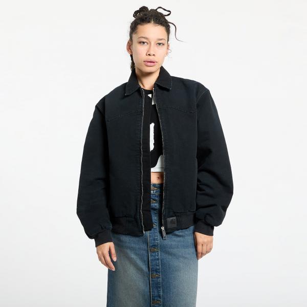 Bunda Carhartt WIP OG Santa Fe Jacket UNISEX Black/ Black Stone Canvas S
