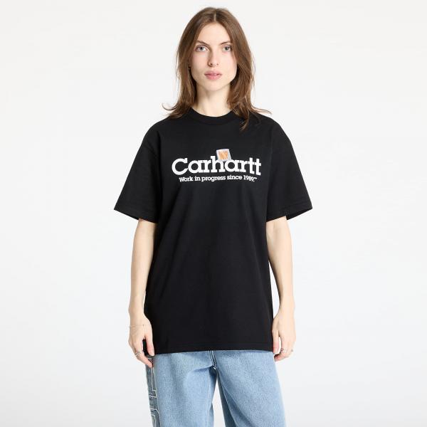 Tričko Carhartt WIP S/S Label Script T-Shirt UNISEX Black S