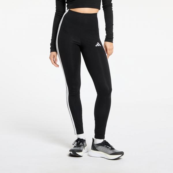 Legíny adidas Essentials 3-Stripes Cotton Leggings Black/ White XS