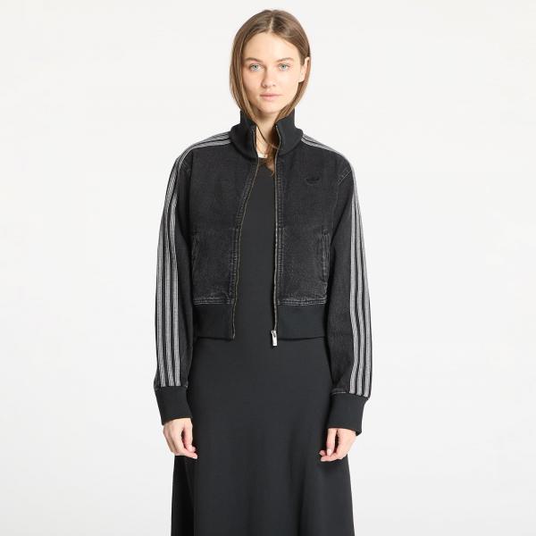 Bunda adidas Adicolor Denim Track Top Black/ True Black Denim S