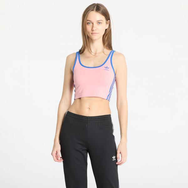 Top adidas Adicolor 3 Stripes Bra Top Semi Pink Spark/ Blue L