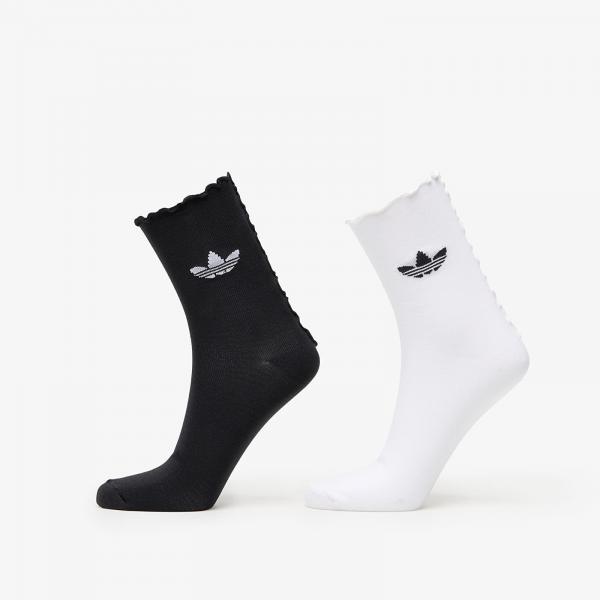Ponožky adidas Ruffle Socks 2-Pack White/ Black L