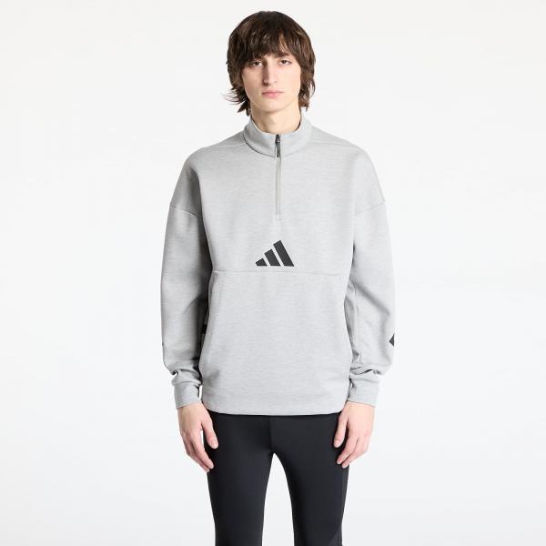 Mikina adidas Z.N.E. Half Zip Hoodie Grey/ Medium Grey Heather M