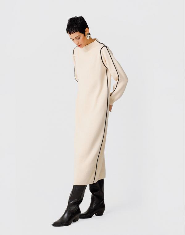 SKFK Leda GOTS Dress F2413 Cream 38