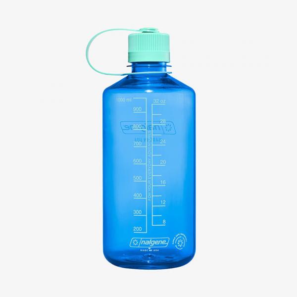 Nalgene 1000ml Narrow Mouth Sustain Water Bottle Cornflower Blue Universal