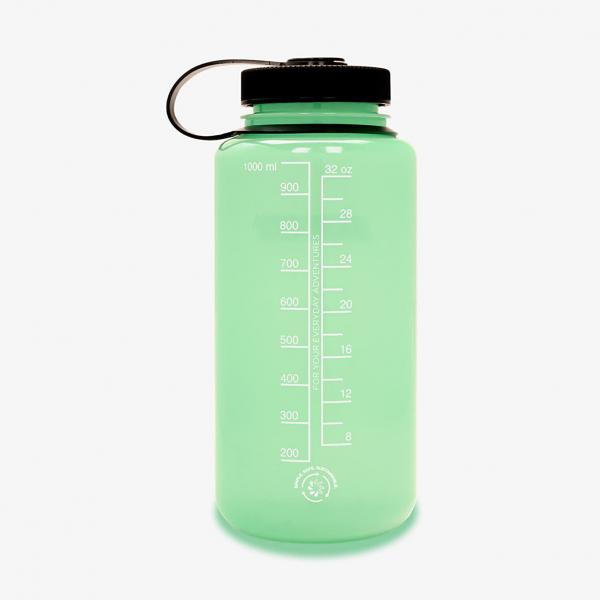 Nalgene Wide-Mouth 1000ml Sustain Bottle Glow Green Universal