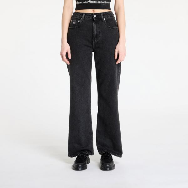 Džíny Tommy Jeans Mia Mid Rise Relaxed Straight Jeans Denim Black W26/L30