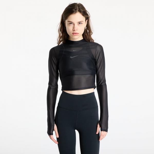 Tričko Nike Zenvy Women's Dri-FIT Long-Sleeve Sheer Top Black/ Pcg6C XXL