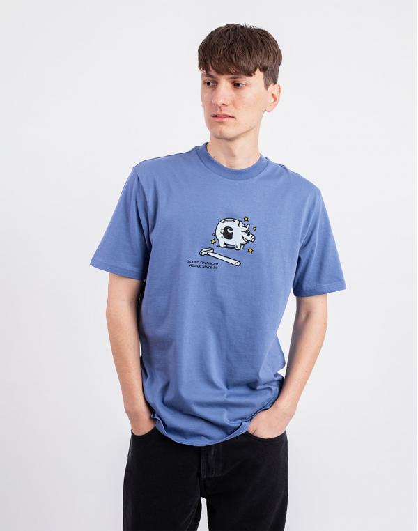 Tričko Carhartt WIP S/S Piggybank T-Shirt Blue iris