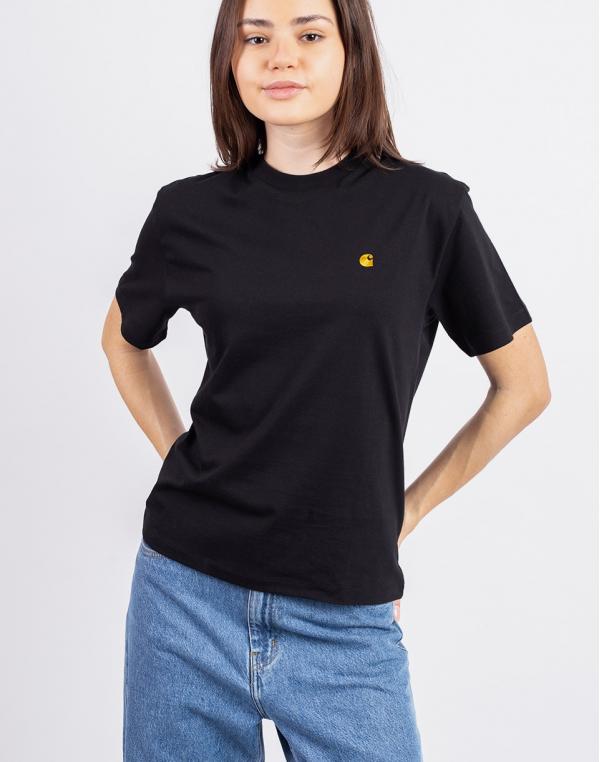 Tričko Carhartt WIP W' S/S Chase T-Shirt Black/Gold
