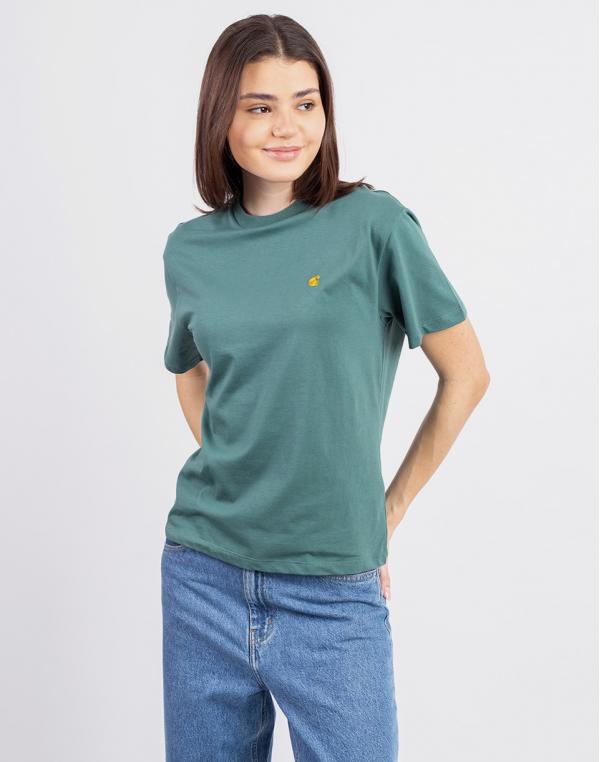 Tričko Carhartt WIP W' S/S Chase T-Shirt Silver Pine/Gold