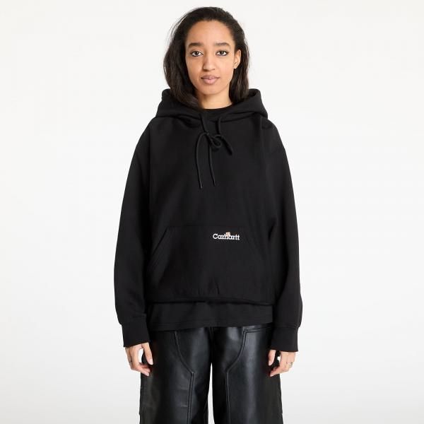 Mikina Carhartt WIP Hooded Label Script Sweat UNISEX Black S