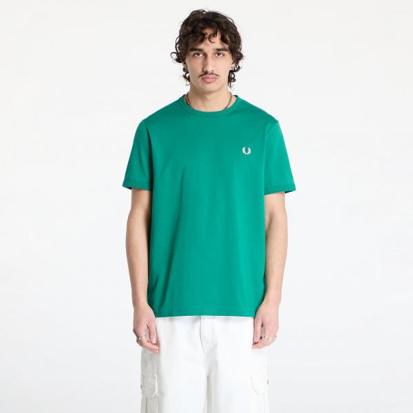 Tričko FRED PERRY Ringer T-Shirt Label Green M