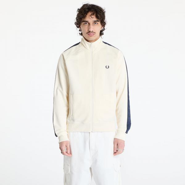 Mikina FRED PERRY Contrast Tape Track Jacket Ecru/ Tennis Blue L