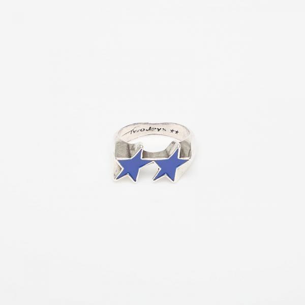 Twojeys Icon Enameled Single Ring Silver 62 mm