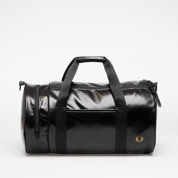 FRED PERRY Tonal Classic Barrel Bag Black/ Gold Universal