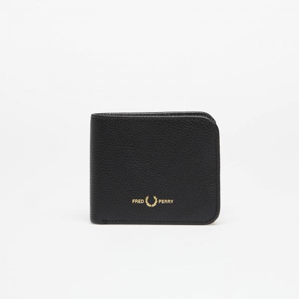 Peněženka FRED PERRY Tumbled Leather Wallet Black Universal
