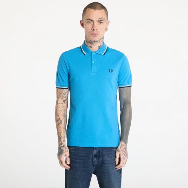 Tričko FRED PERRY Twin Tipped Fred Perry Shirt Court Blue/ Ecru/ Navy XL