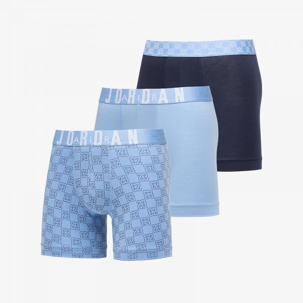 Boxerky Jordan Flight Modal 23 Monogram Boxer Brief 3-Pack Chambray S