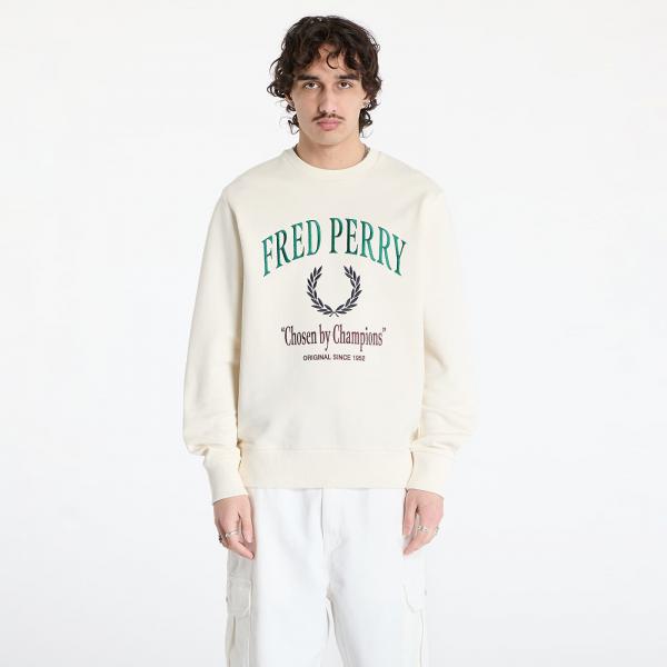 Mikina FRED PERRY Embroidered Champion Sweatshirt Ecru L