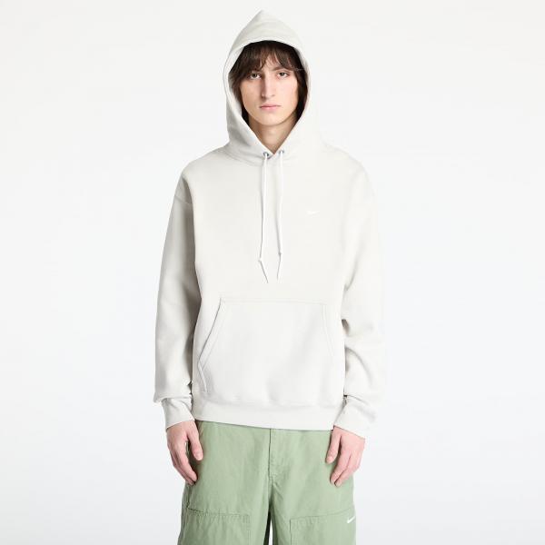 Mikina Nike Solo Swoosh Men's Fleece Pullover Hoodie Light Bone/ White XS