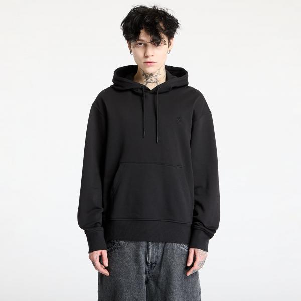 Mikina Calvin Klein Jeans Soft Layered Monogram Hoodie Black S