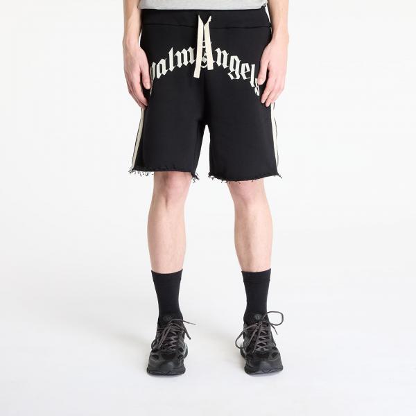 Palm Angels Curved Logo Track Sweatshorts Black/ Ivory L