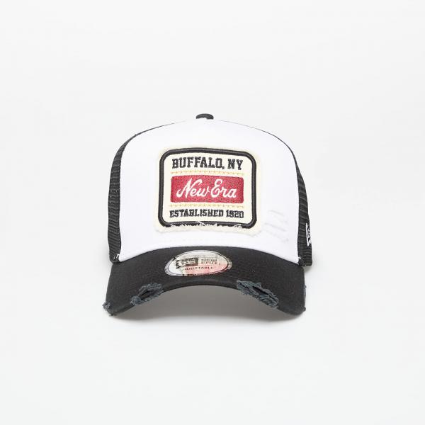 Kšiltovka New Era 9FORTY Patch Distressed A-Frame Trucker Adjustable Cap White/ Black Universal