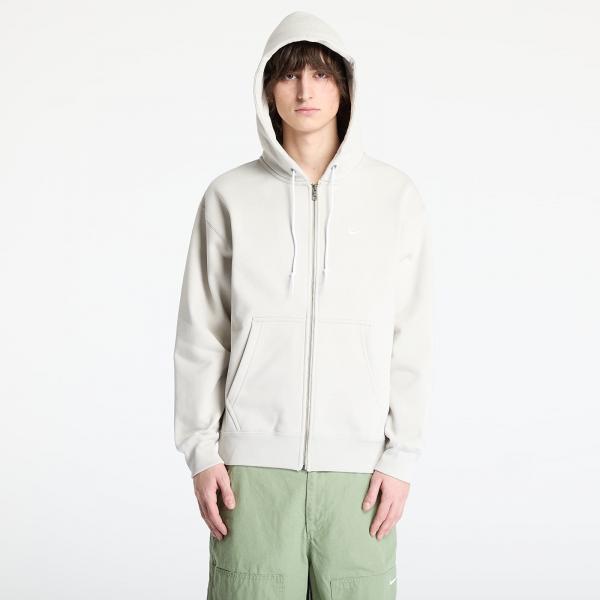 Mikina Nike Solo Swoosh Men's Full-Zip Hoodie Light Bone/ White S