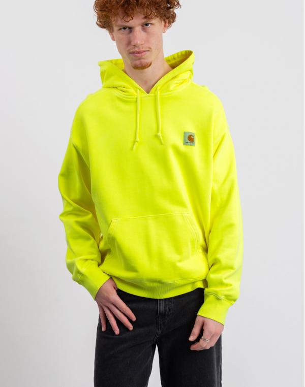 Carhartt WIP Hooded Industry Sweat Lumo Yellow garment dyed M
