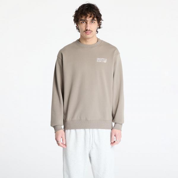 Mikina New Balance Athletics Premium Logo Crew Sweatshirt Grey L