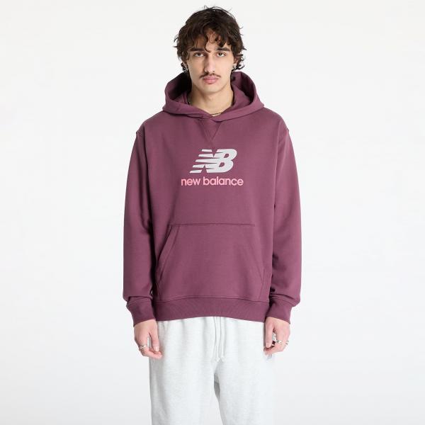Mikina New Balance Athletics French Terry Logo Hoodie Violet XXL