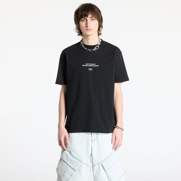 Tričko Marcelo Burlon Goodbye Quote Basic T-Shirt Black/ White L