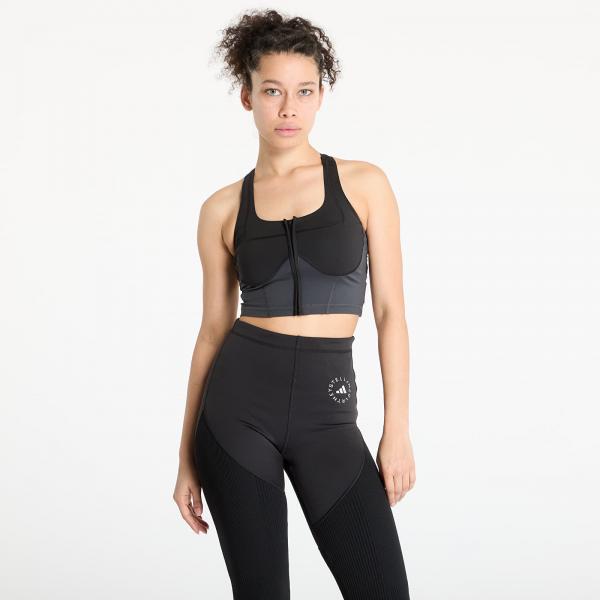 Top adidas x Stella Mccartney Two-Tone Zipped Crop Black/ Black/ Carbon L