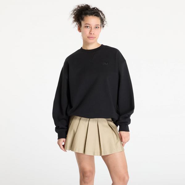 Mikina New Balance Athletics French Terry Crew Sweatshirt Black M