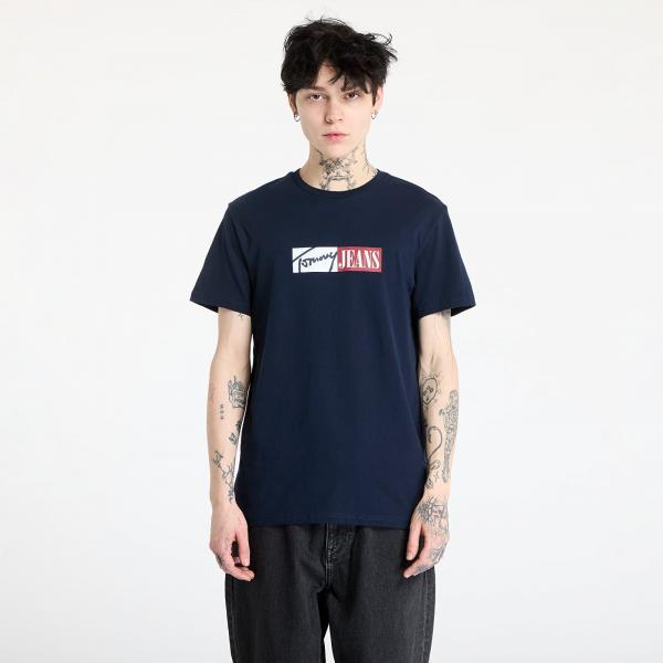 Tričko Tommy Jeans Slim Entry Graphic Tee Blue L