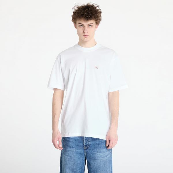 Tričko Calvin Klein Jeans Woven Label Relaxed Tee White M